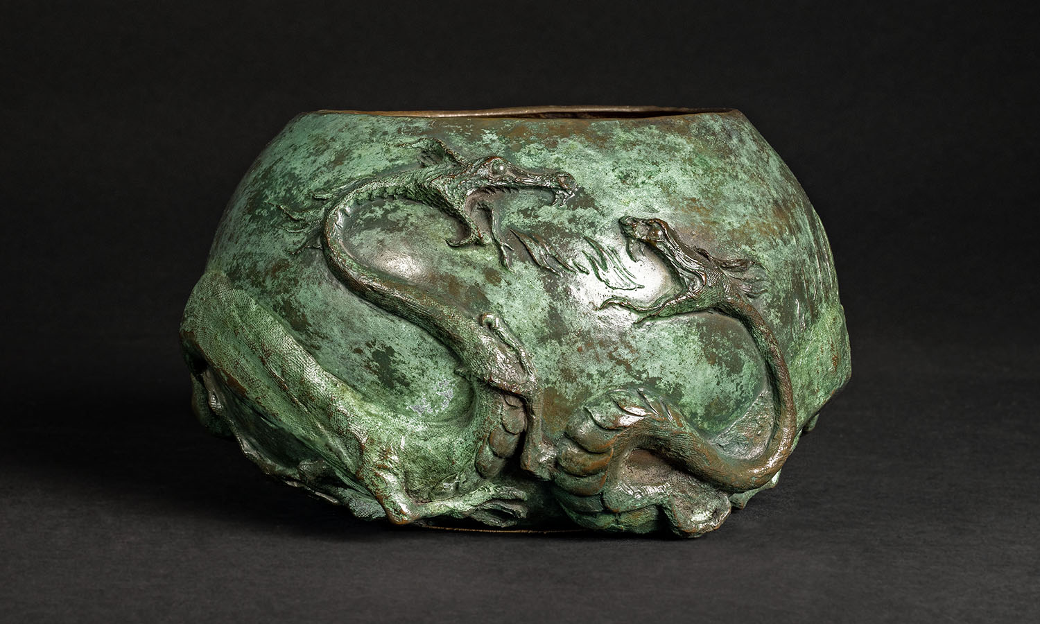 Dragon Bowl Dragons-Bogucki Studio Sculpture